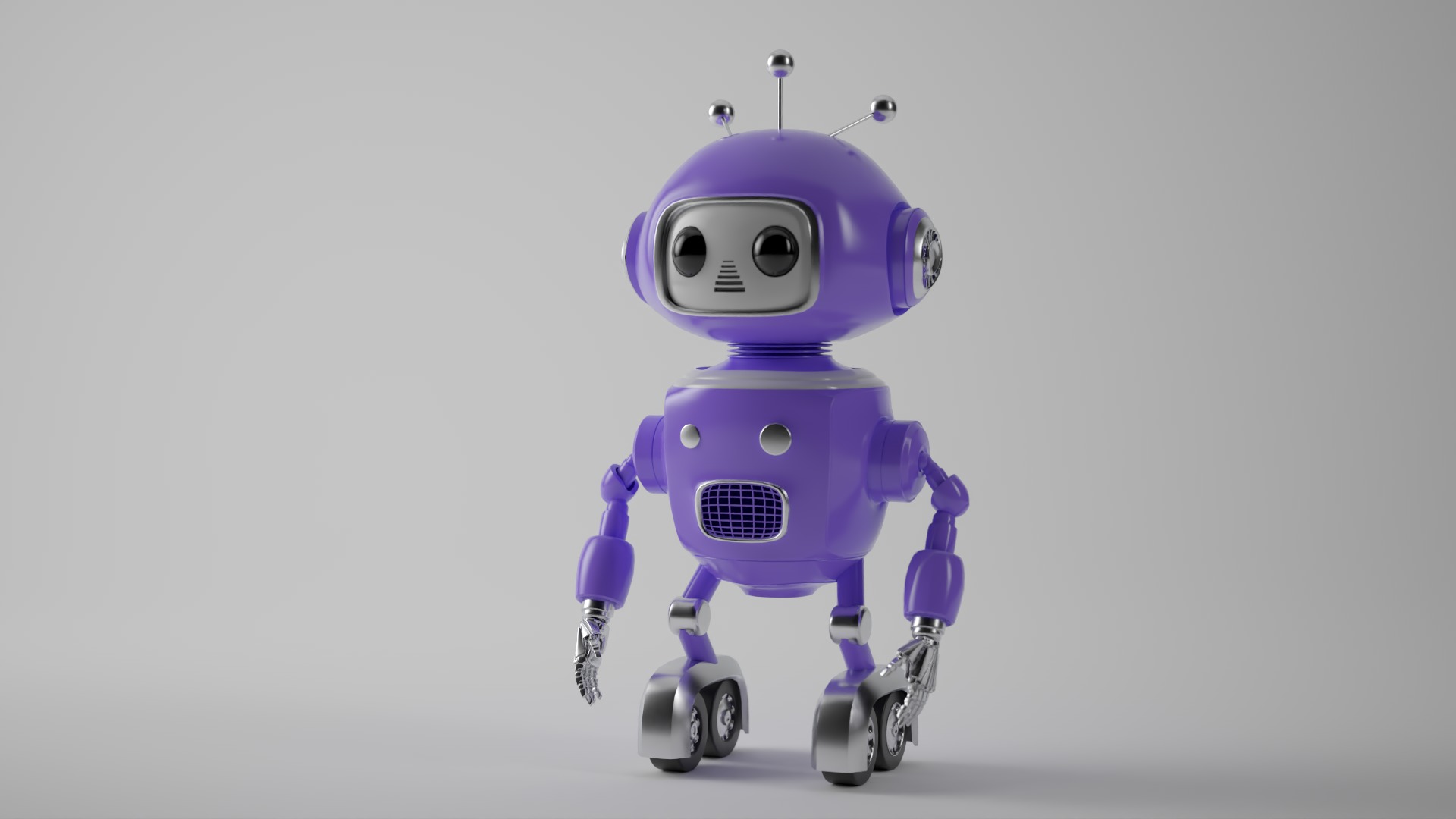 HOME ROBOT Low-poly 3D model_6