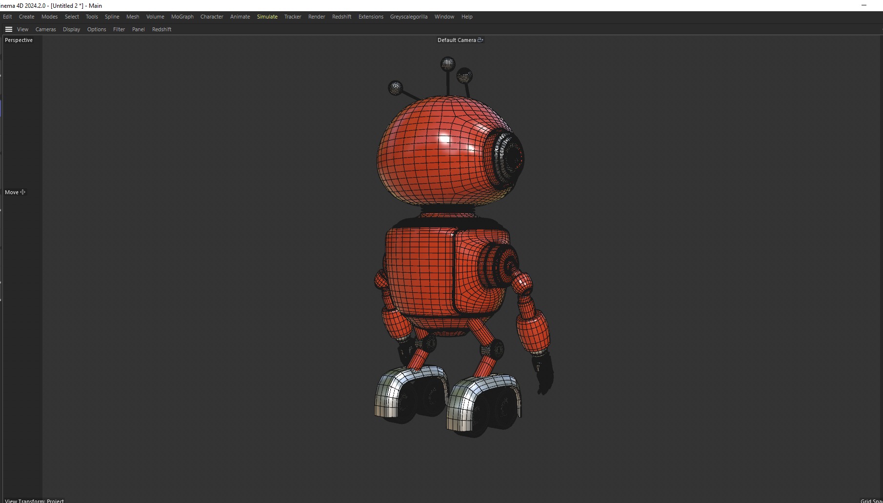 HOME ROBOT Low-poly 3D model_11