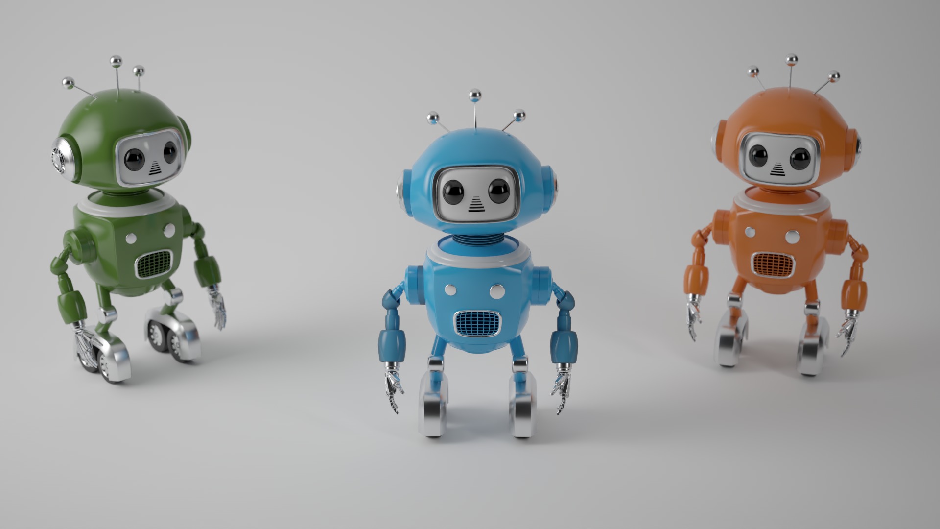 HOME ROBOT Low-poly 3D model_2