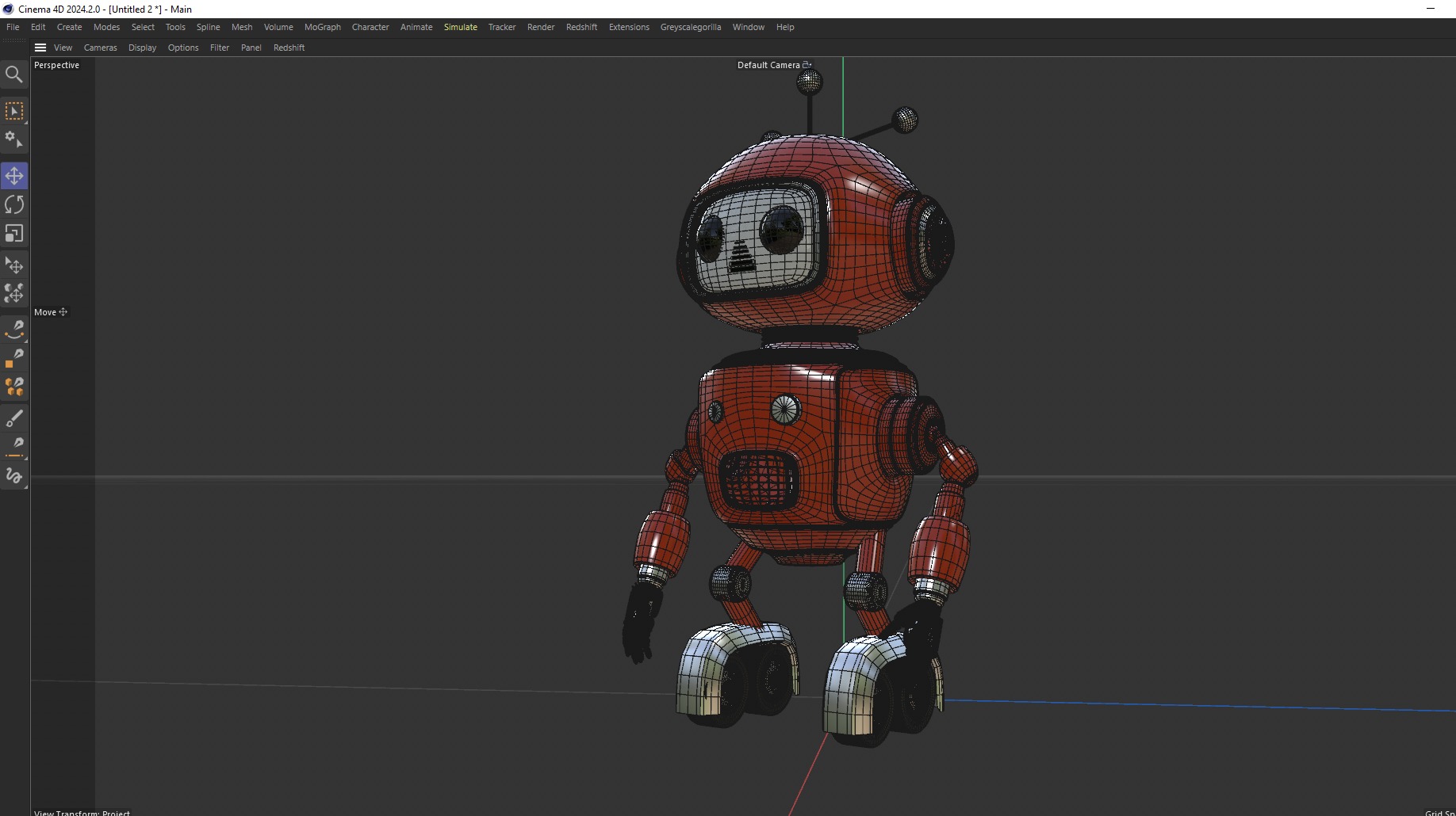HOME ROBOT Low-poly 3D model_12