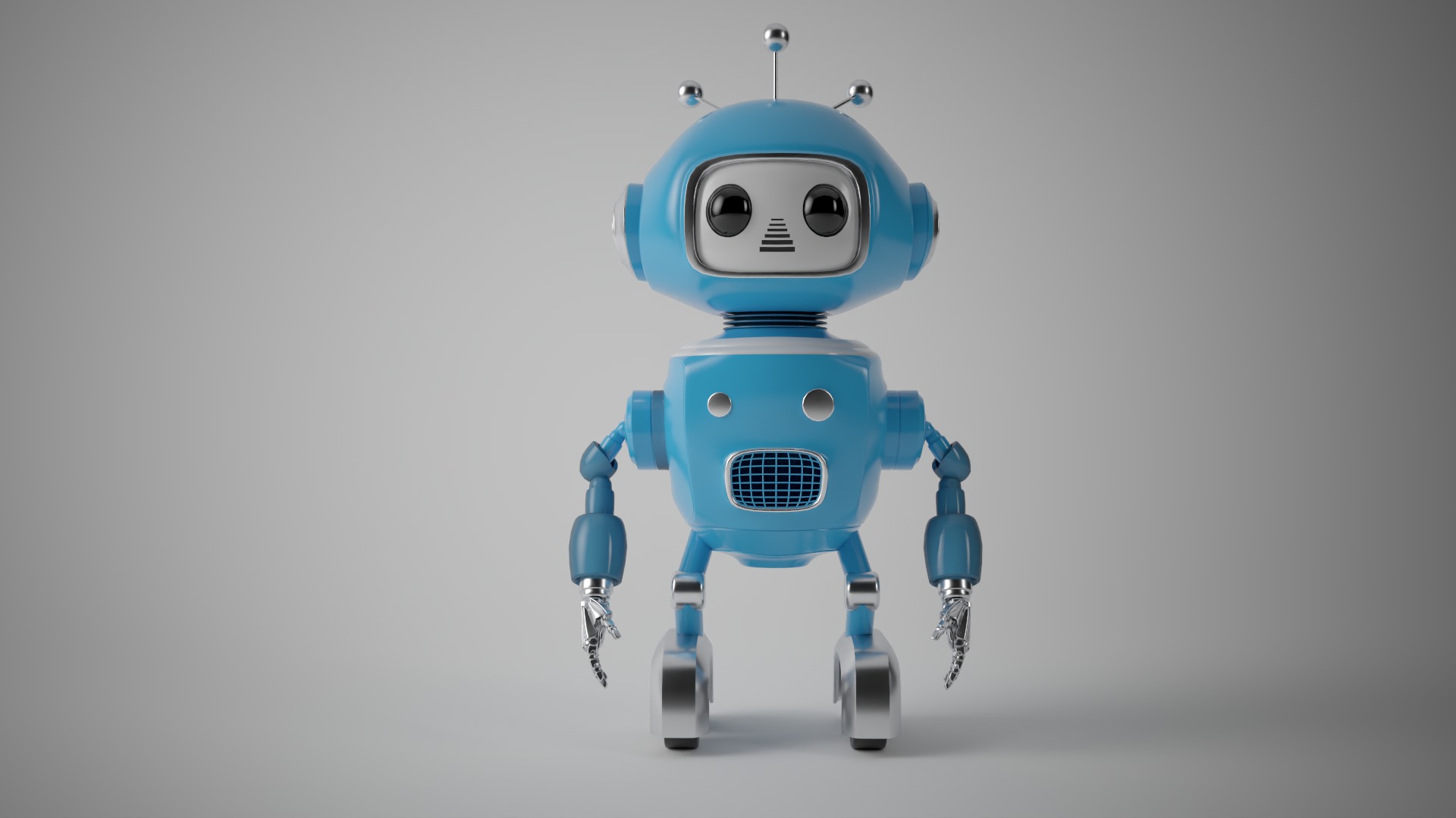 HOME ROBOT Low-poly 3D model_3