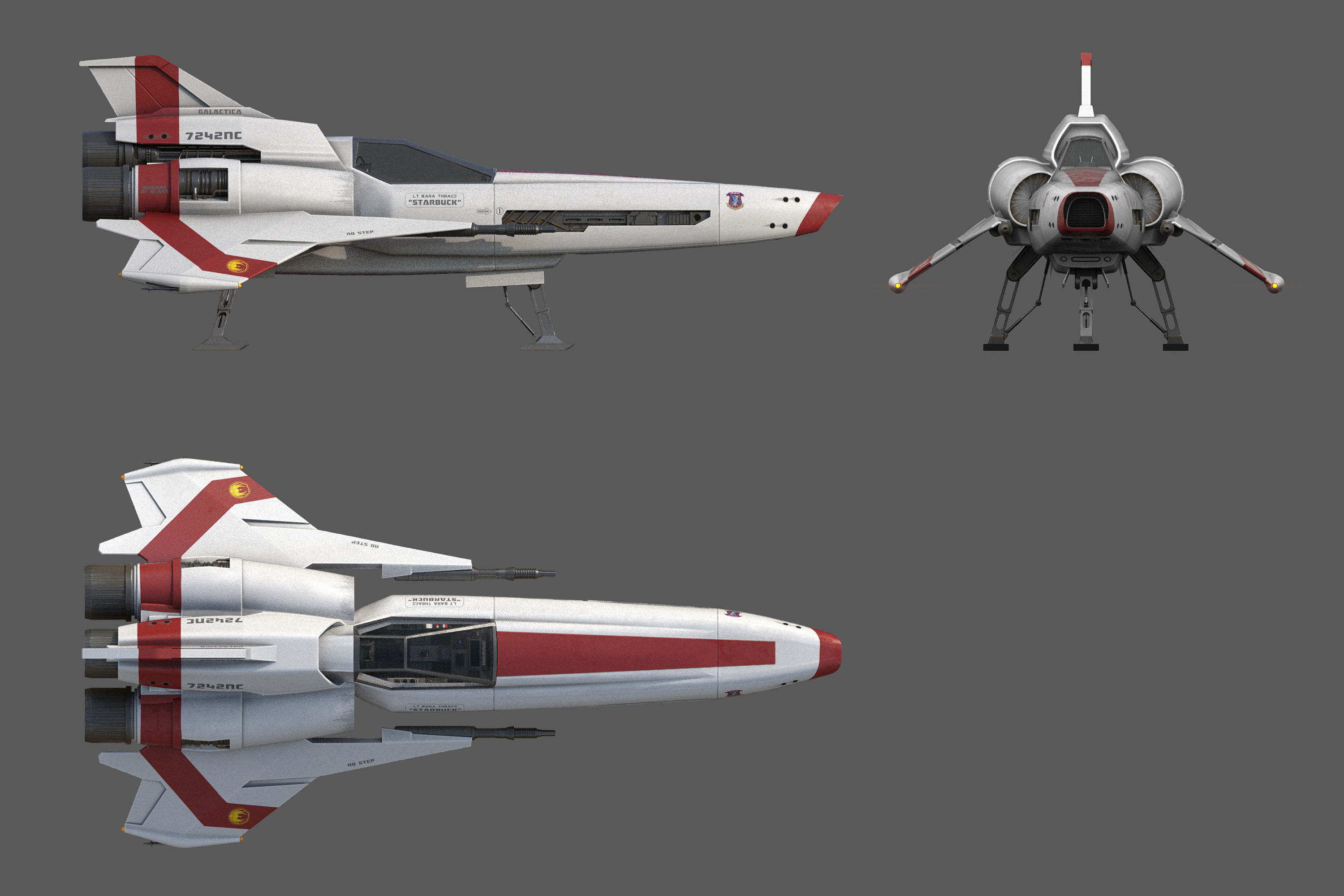 Viper Mk2 fan art Low-poly 3D model_8