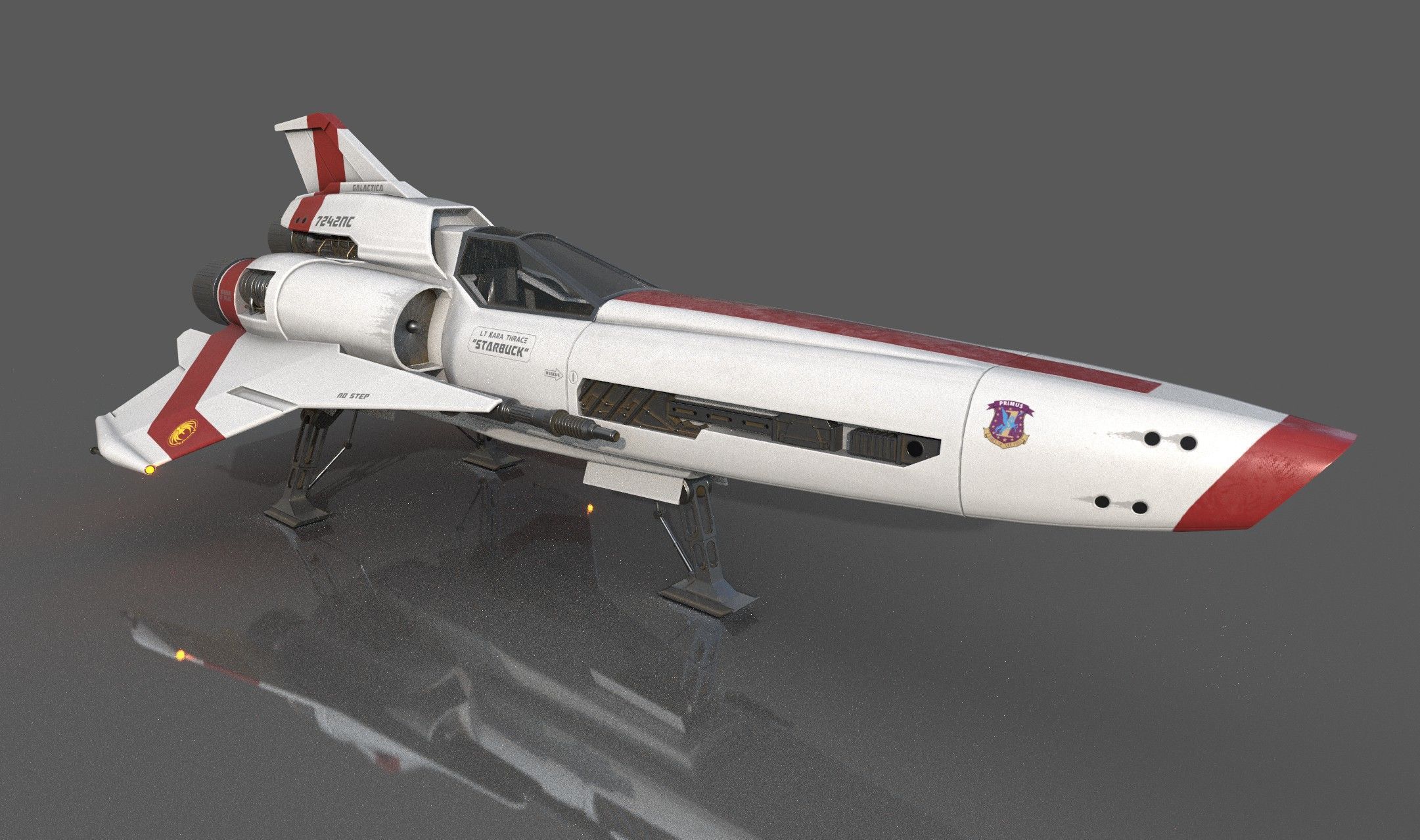 Viper Mk2 fan art Low-poly 3D model_1