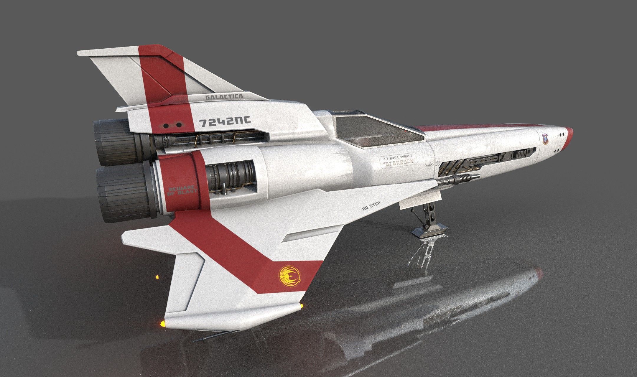 Viper Mk2 fan art Low-poly 3D model_2