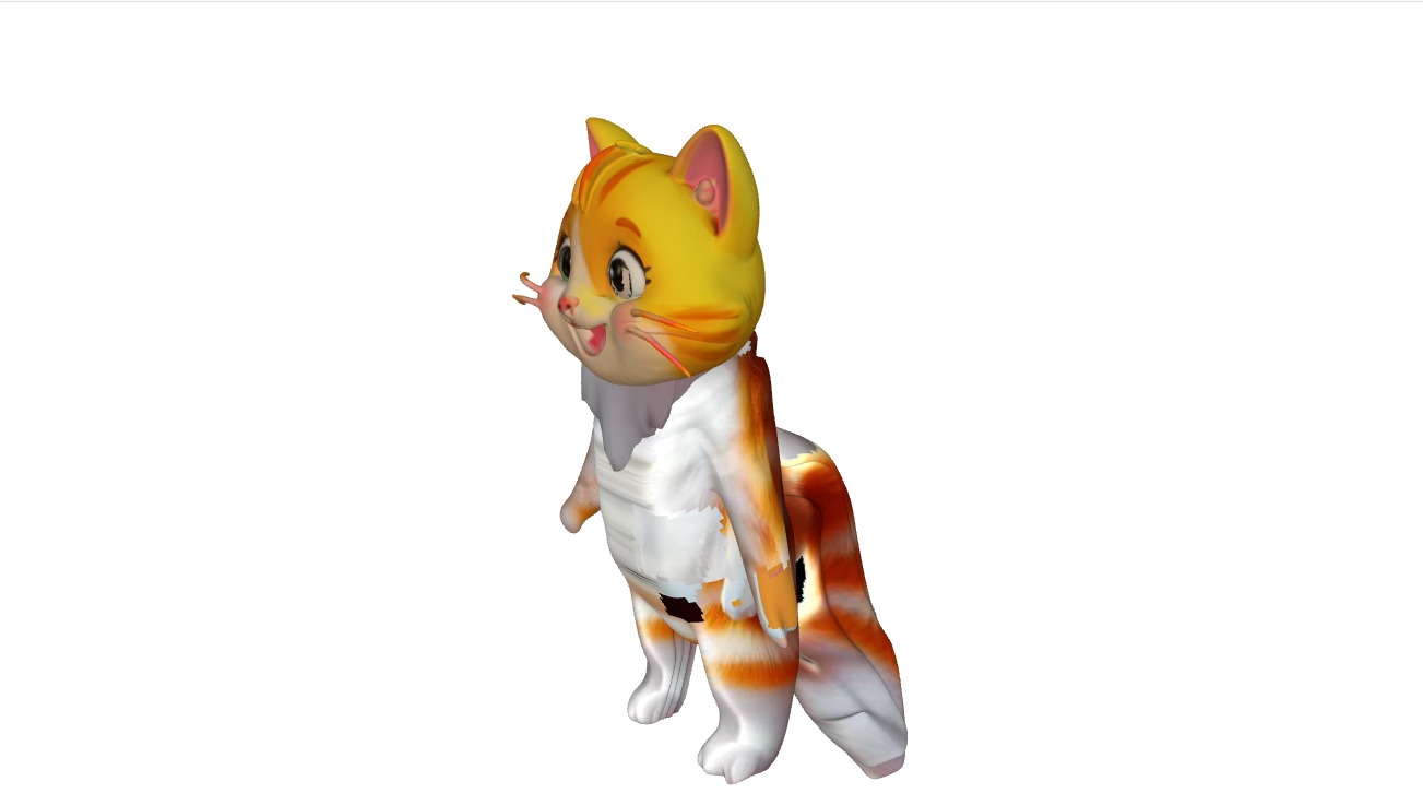 Mesh 2 Cat Cute kitties ANd 2 Devil Set cats 3D model_3