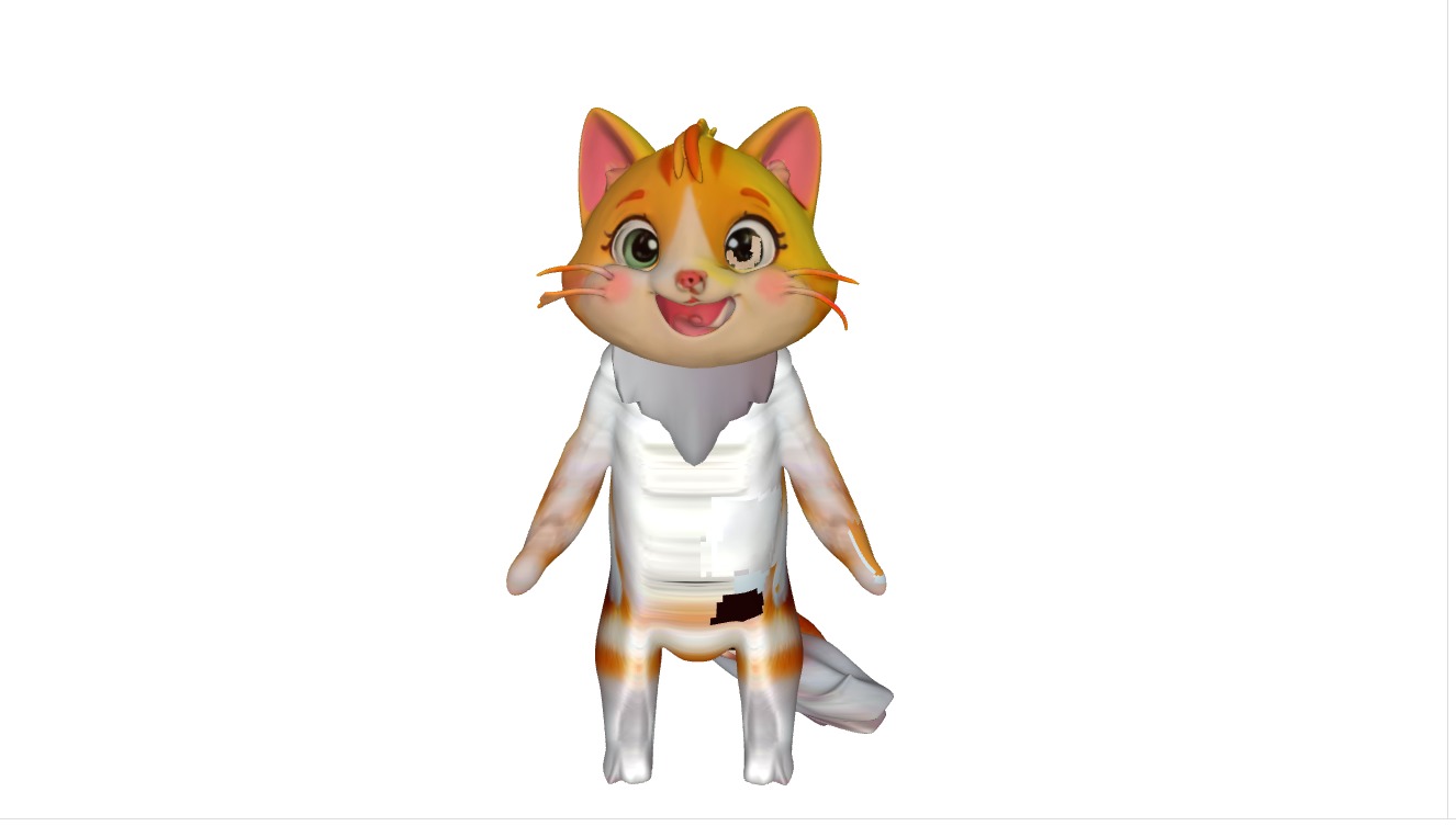 Mesh 2 Cat Cute kitties ANd 2 Devil Set cats 3D model_5