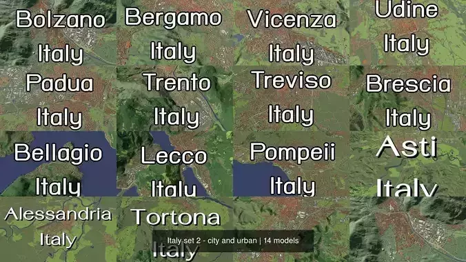 Italy set 2 - city and urban 3D Model Collection