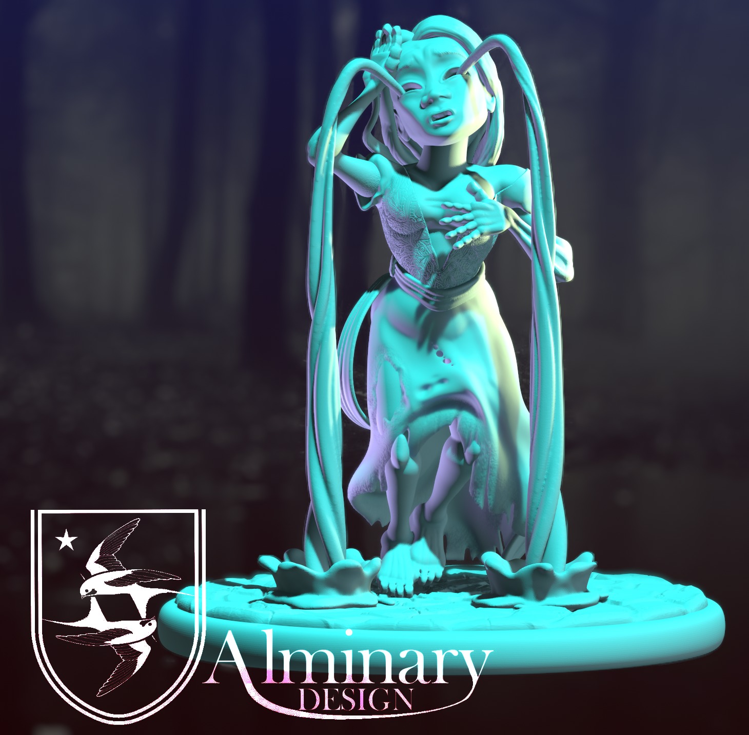 Banshee - tabletop miniature 3D print model_2