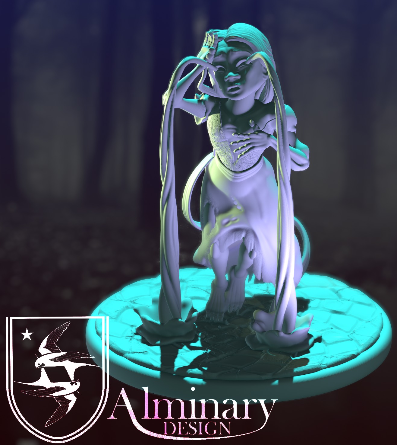 Banshee - tabletop miniature 3D print model_4