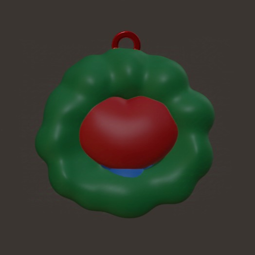 BT21 Christmas Tree Ornament - Tata Wreath 3D print model_3