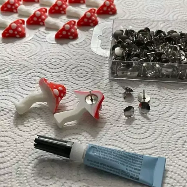 Mushroom Thumb Tack 3D print model_0