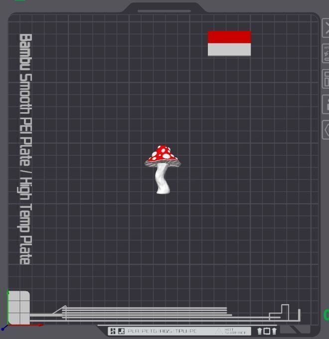 Mushroom Thumb Tack 3D print model_3