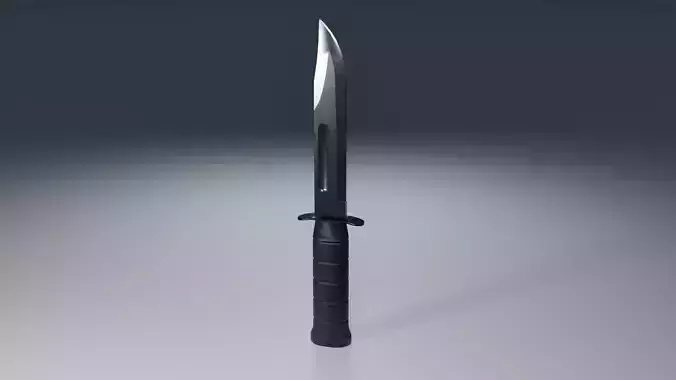 Low Poly Military Combat Knife