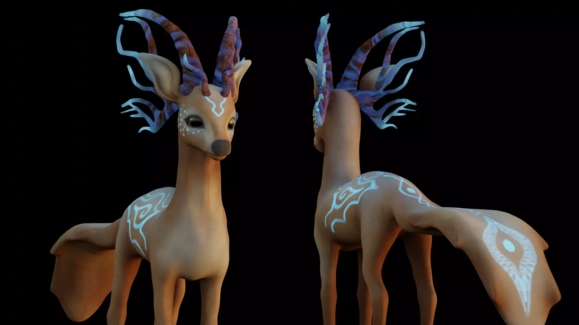 pretty mouse deer Low-poly 3D model_0