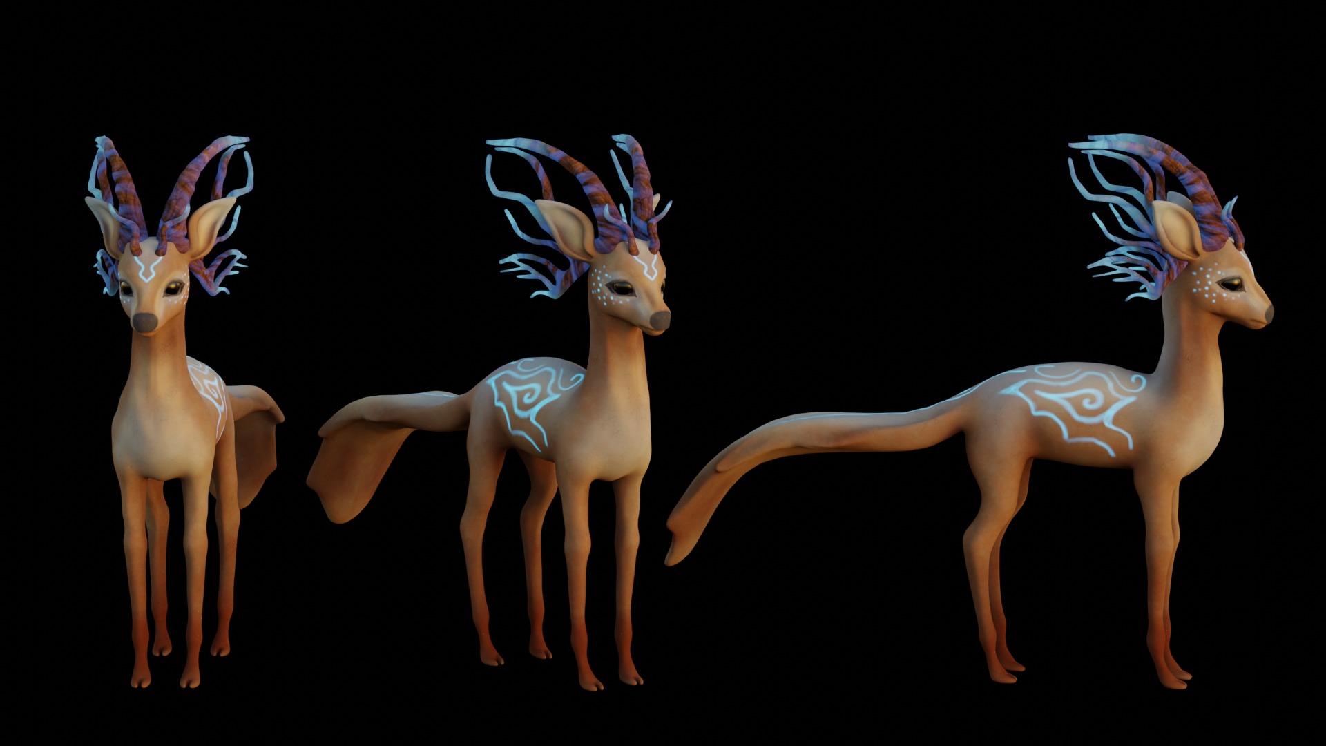 pretty mouse deer Low-poly 3D model_1