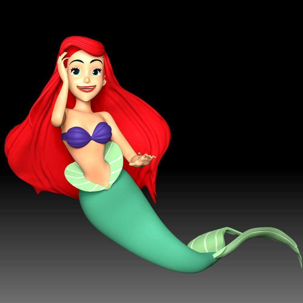 Ariel Princess 3D print model_3