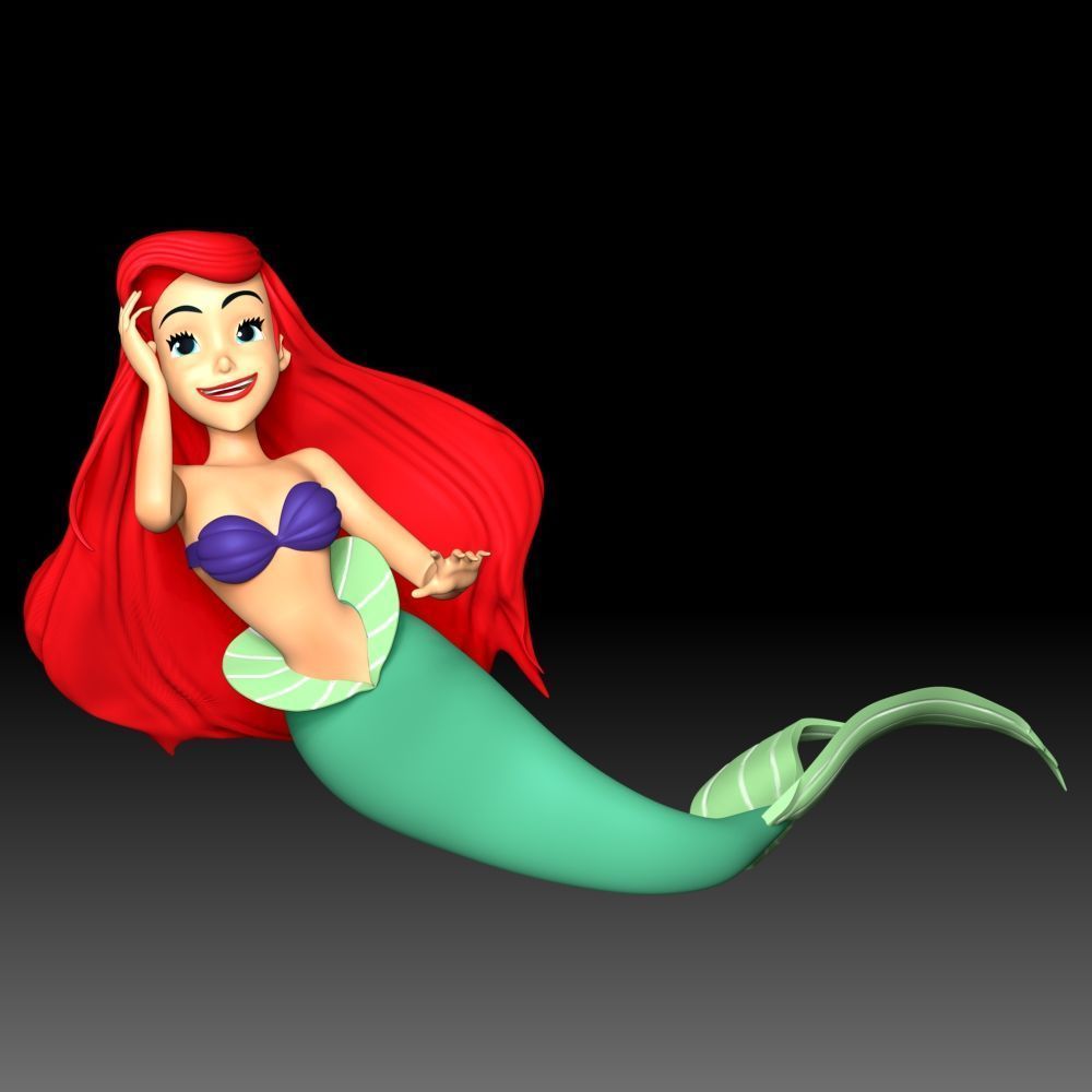 Ariel Princess 3D print model_8