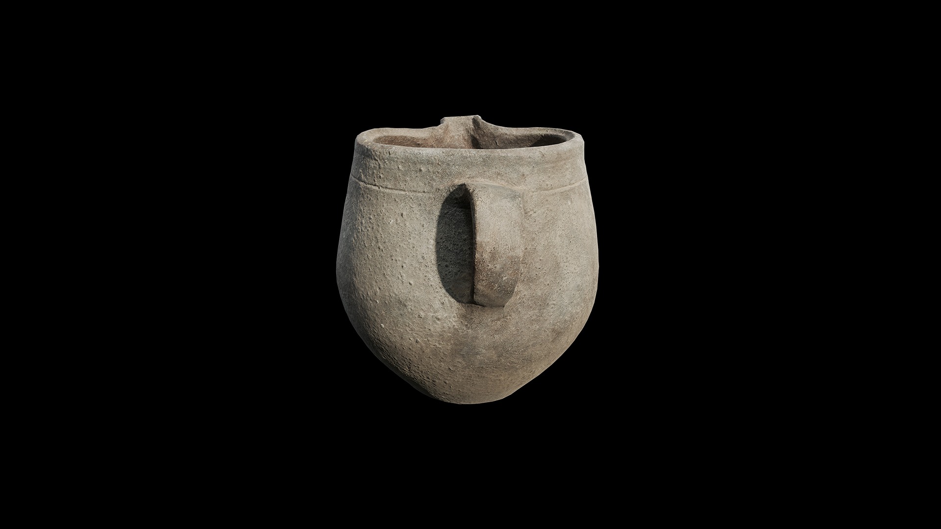 Anydrafts Clay pot 01 Low-poly 3D model_4