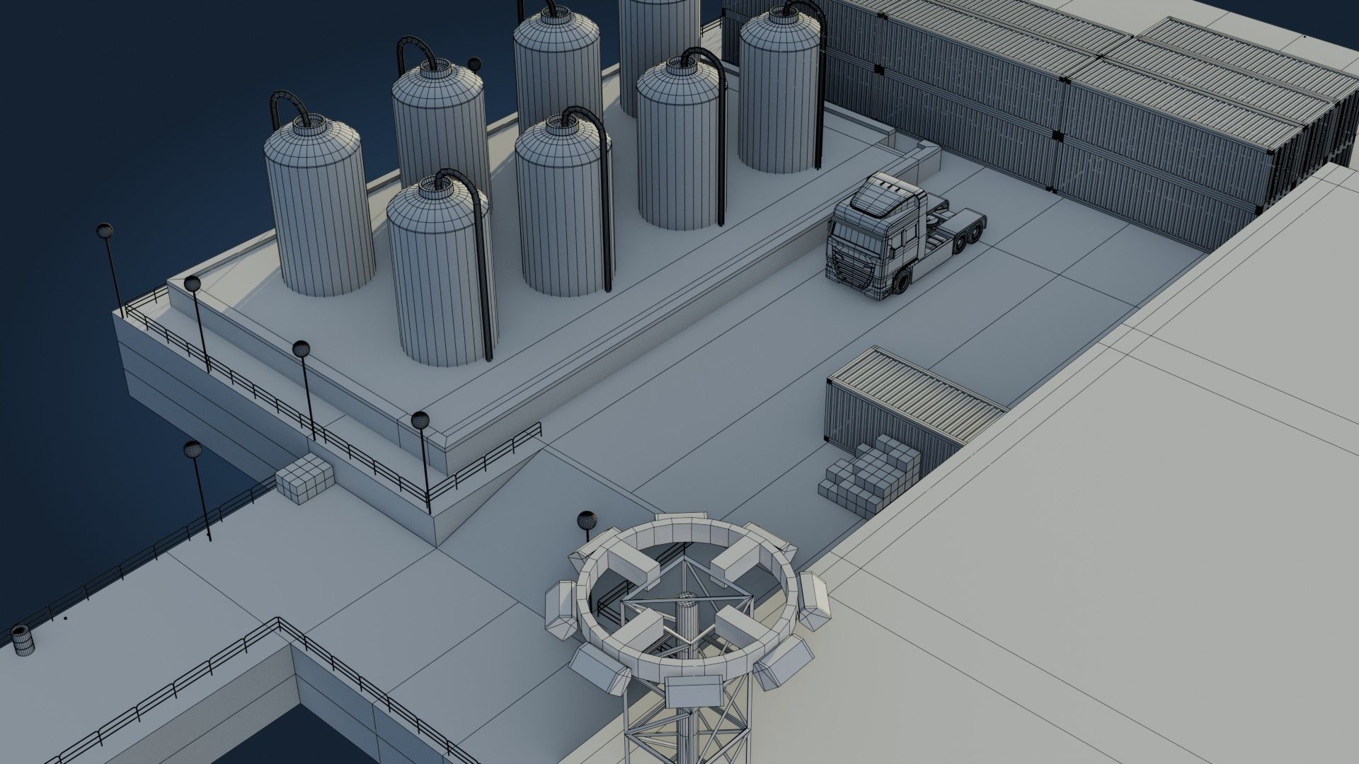 Harbor Port - Game Ready - PBR Low-poly 3D model_38