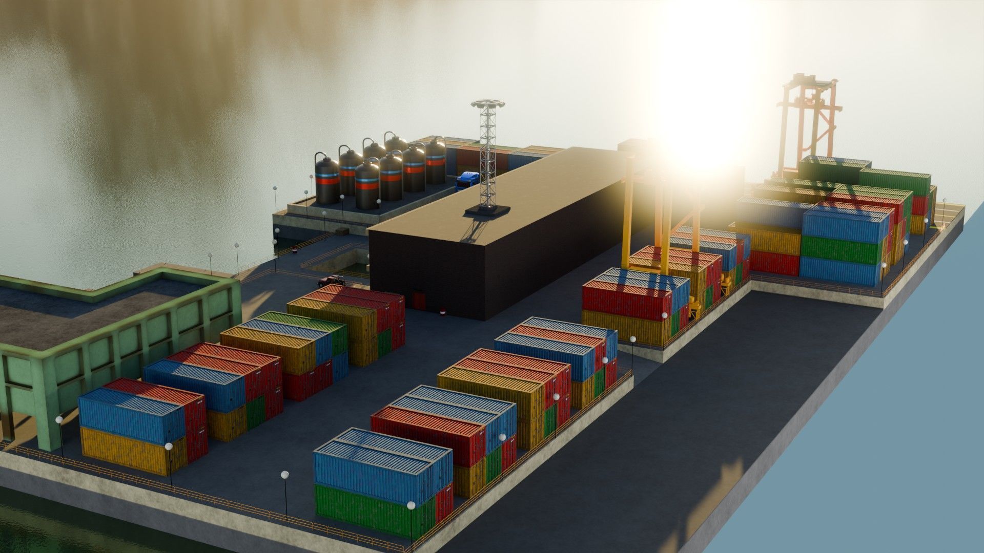 Harbor Port - Game Ready - PBR Low-poly 3D model_10
