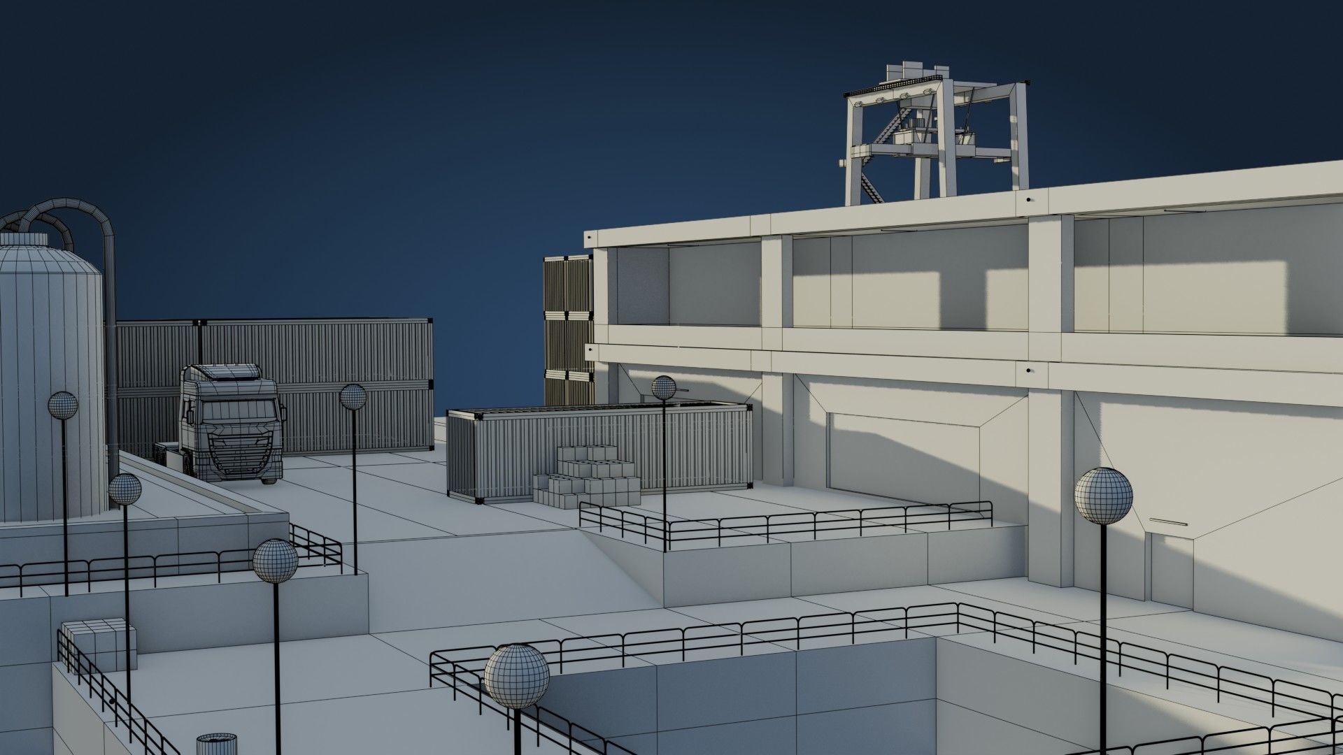 Harbor Port - Game Ready - PBR Low-poly 3D model_39