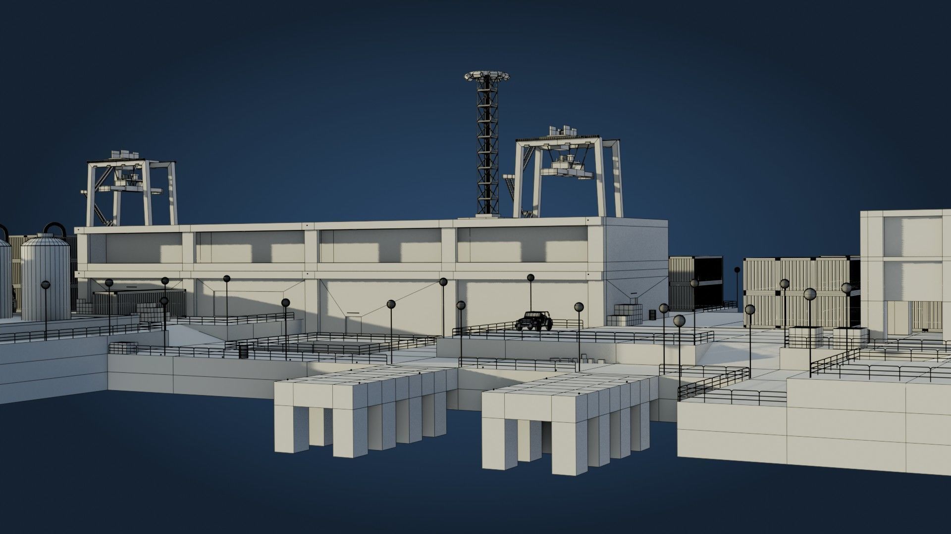 Harbor Port - Game Ready - PBR Low-poly 3D model_32
