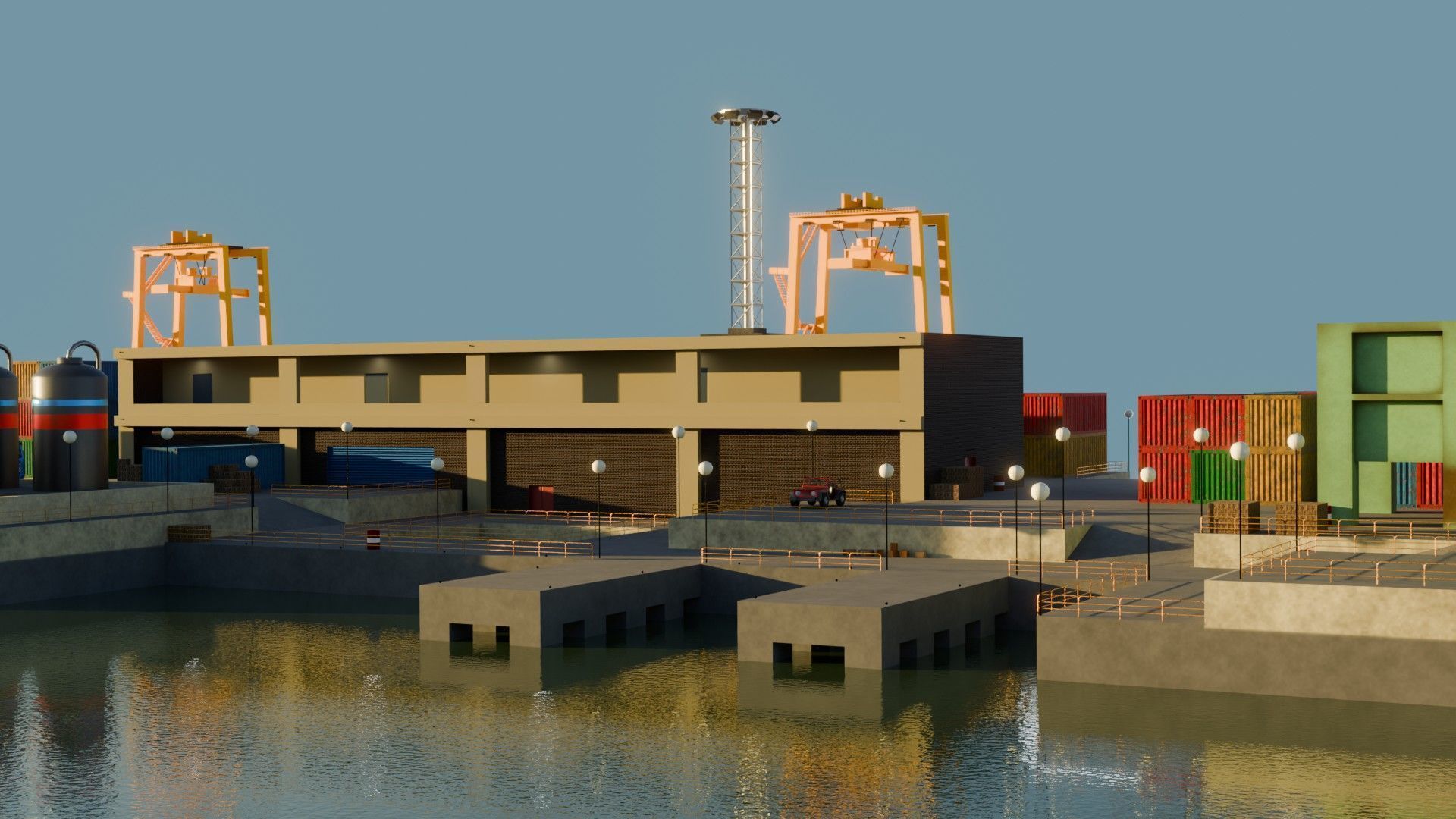 Harbor Port - Game Ready - PBR Low-poly 3D model_2