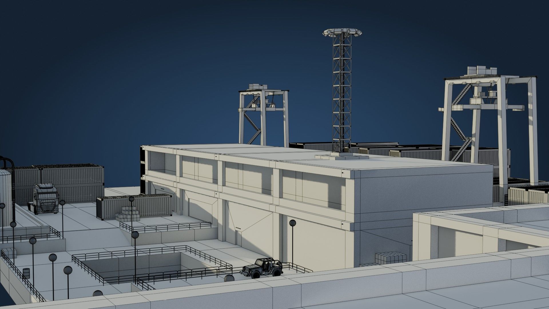 Harbor Port - Game Ready - PBR Low-poly 3D model_34