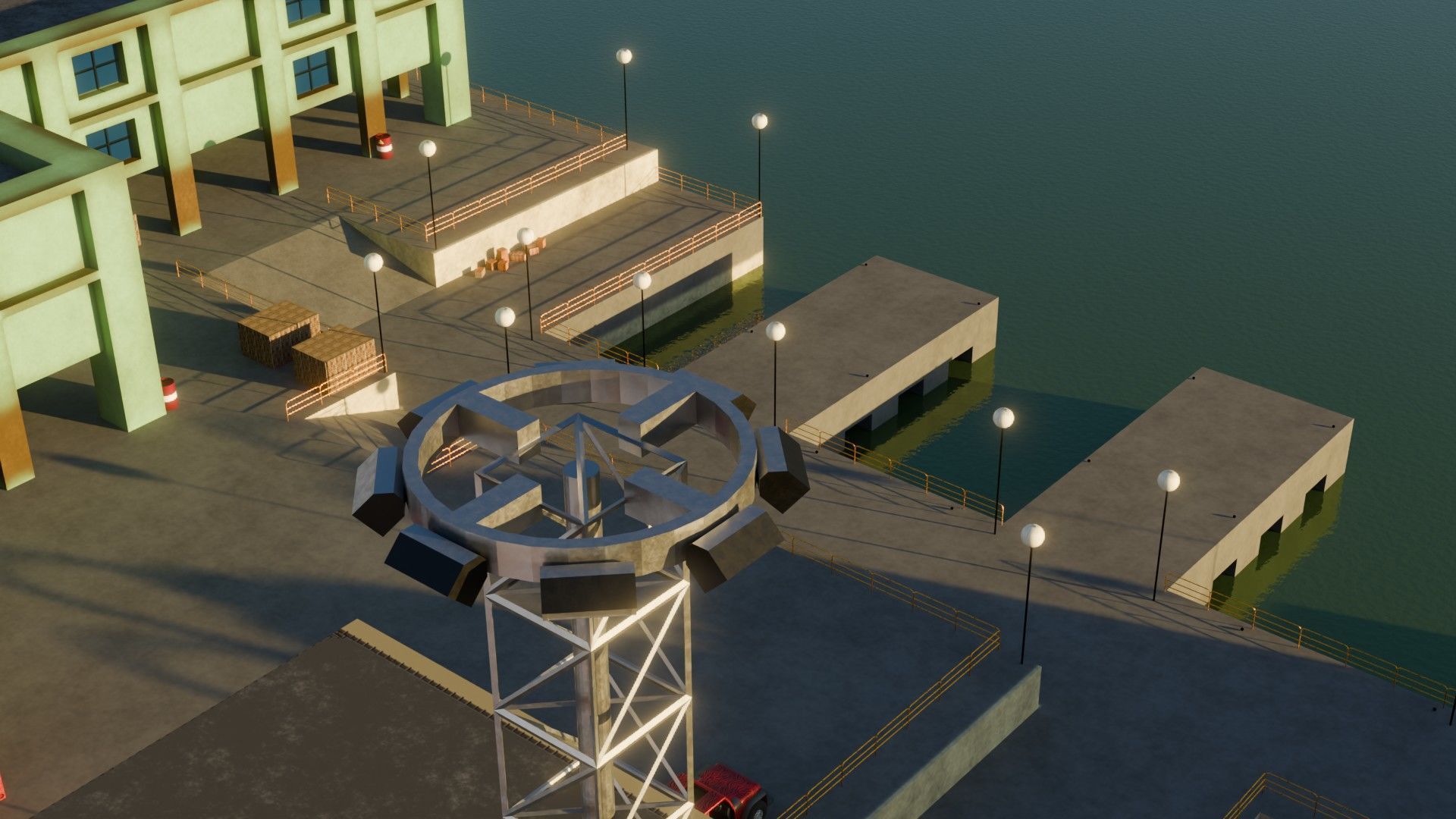 Harbor Port - Game Ready - PBR Low-poly 3D model_16