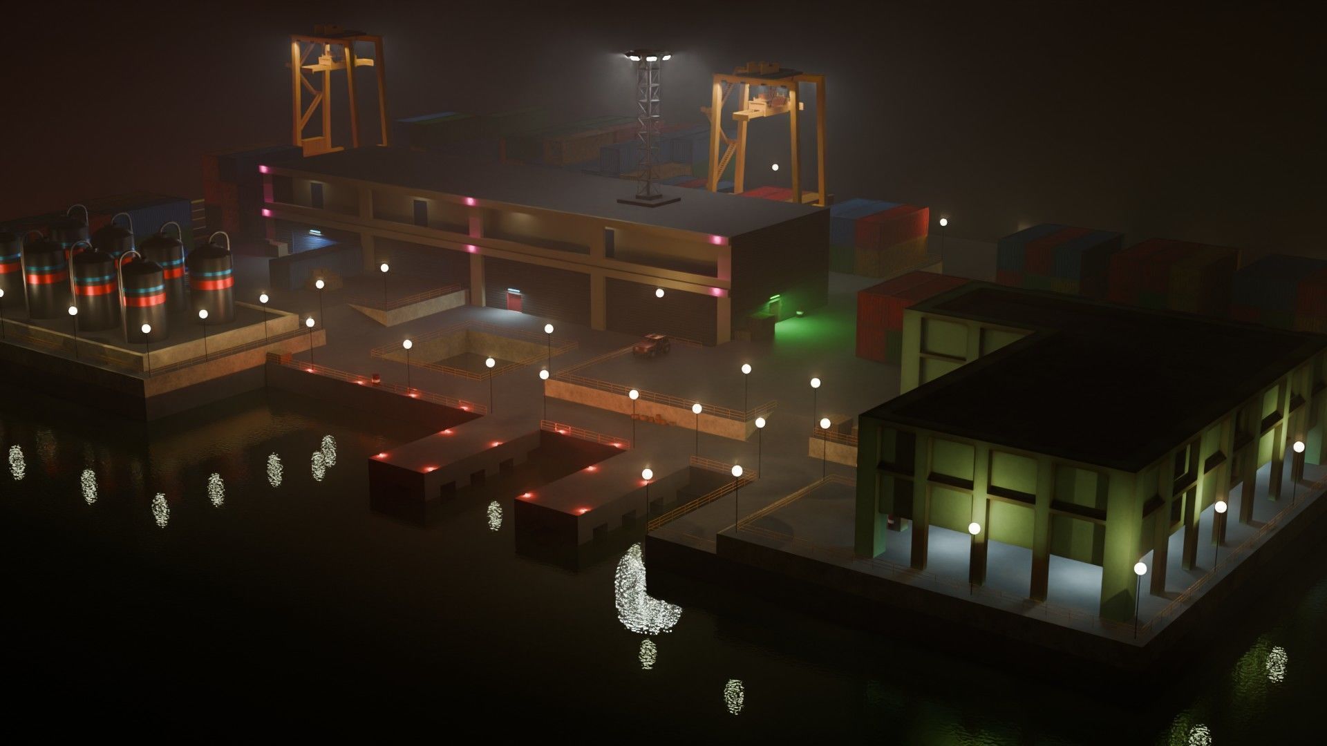 Harbor Port - Game Ready - PBR Low-poly 3D model_1