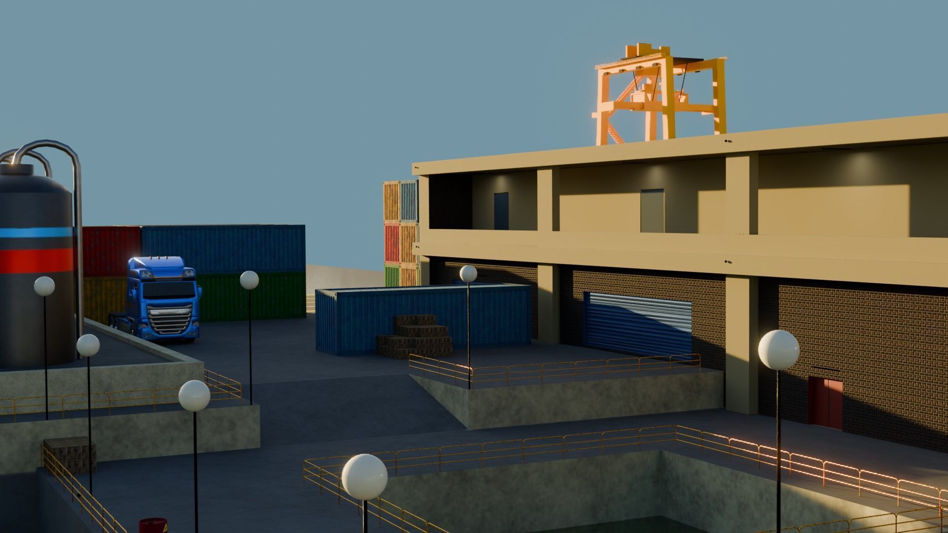 Harbor Port - Game Ready - PBR Low-poly 3D model_20