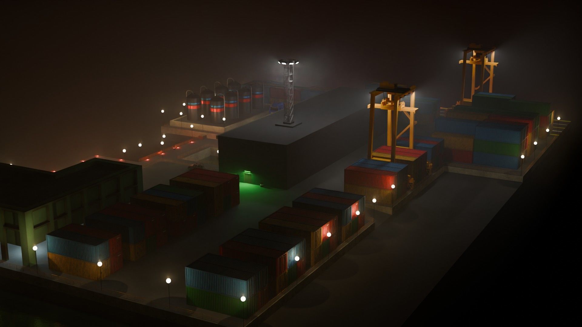 Harbor Port - Game Ready - PBR Low-poly 3D model_11
