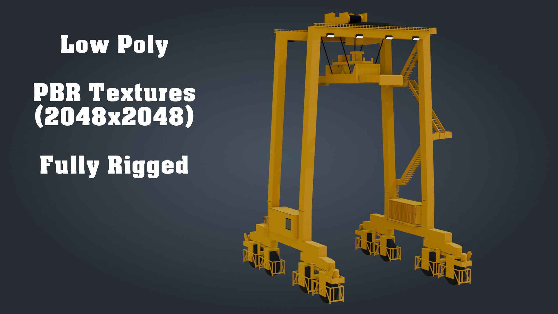 Harbor Port - Game Ready - PBR Low-poly 3D model_31