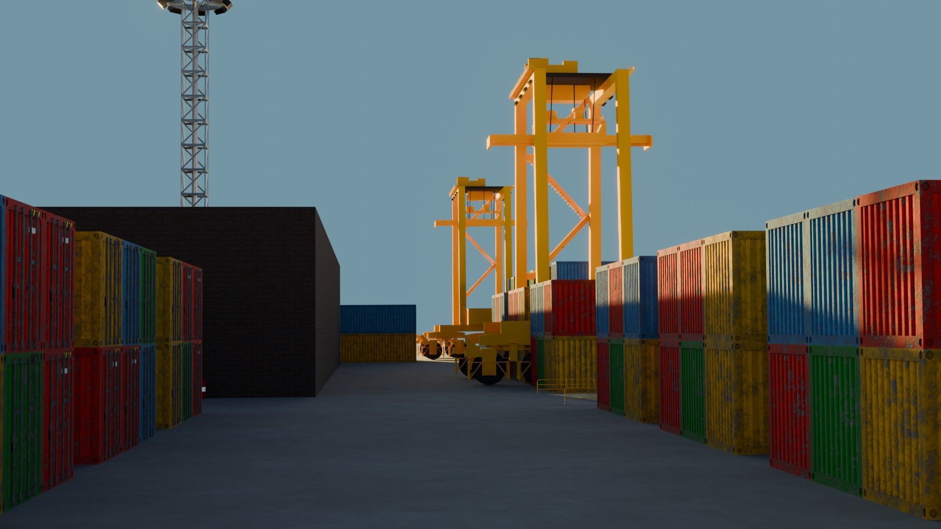 Harbor Port - Game Ready - PBR Low-poly 3D model_14