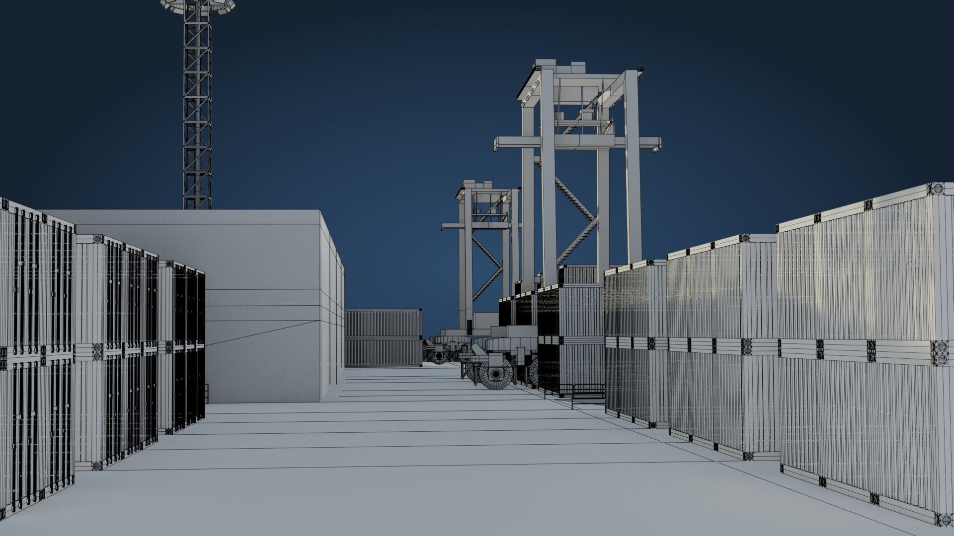 Harbor Port - Game Ready - PBR Low-poly 3D model_36