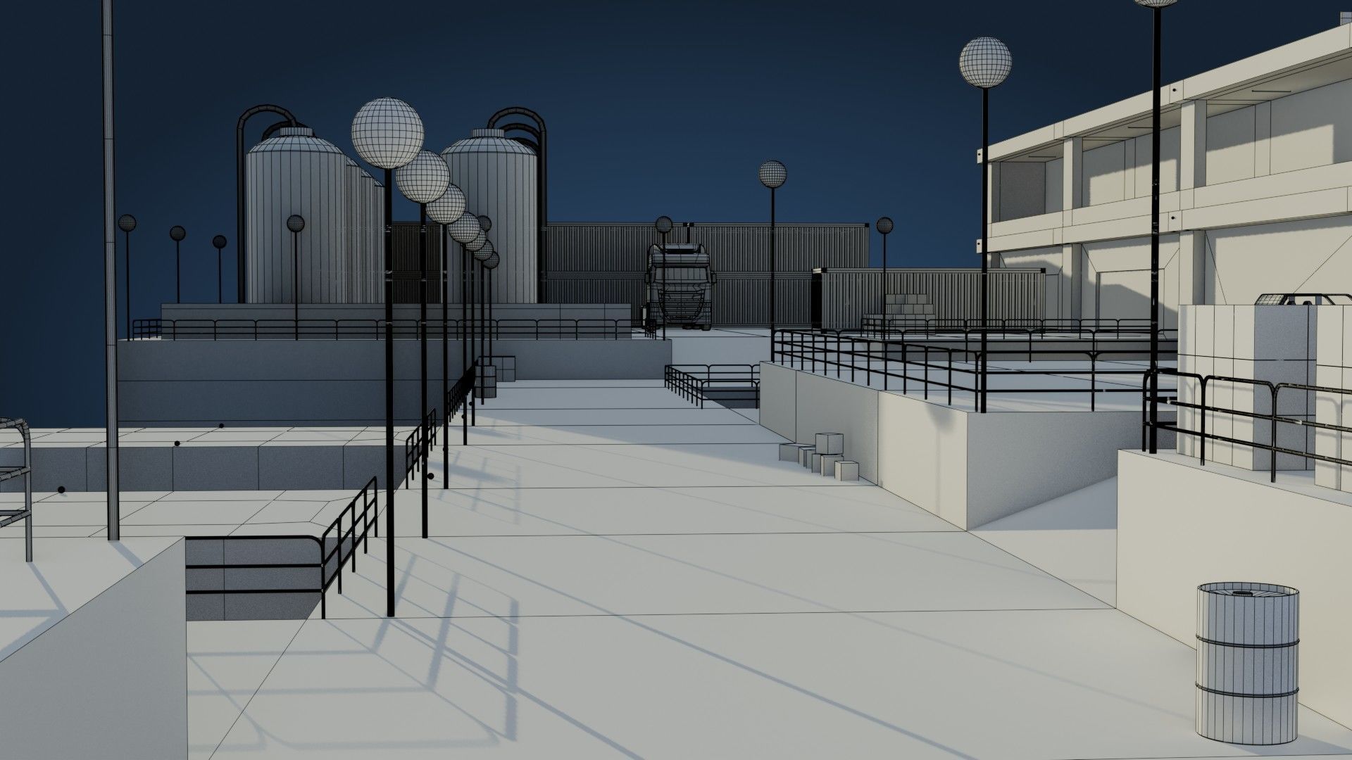 Harbor Port - Game Ready - PBR Low-poly 3D model_35