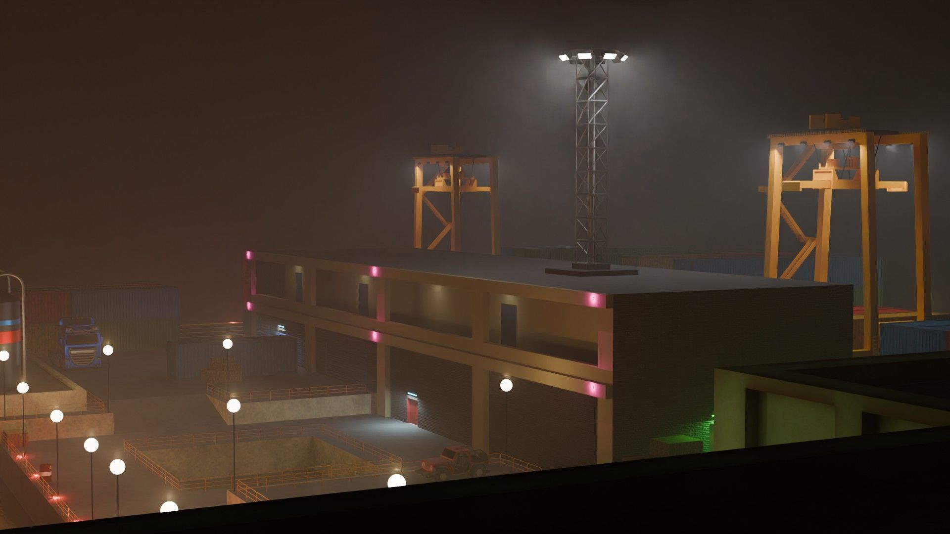 Harbor Port - Game Ready - PBR Low-poly 3D model_9