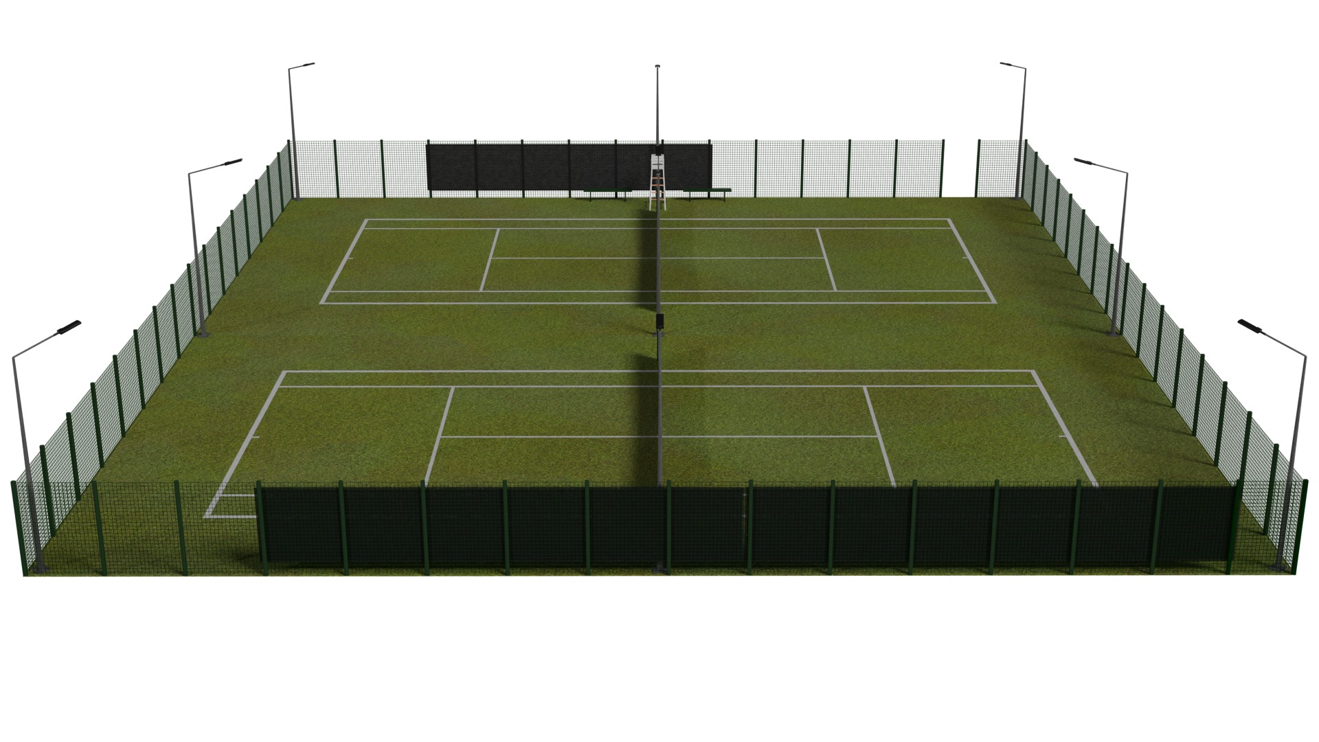 Tennis Court 3D model_3