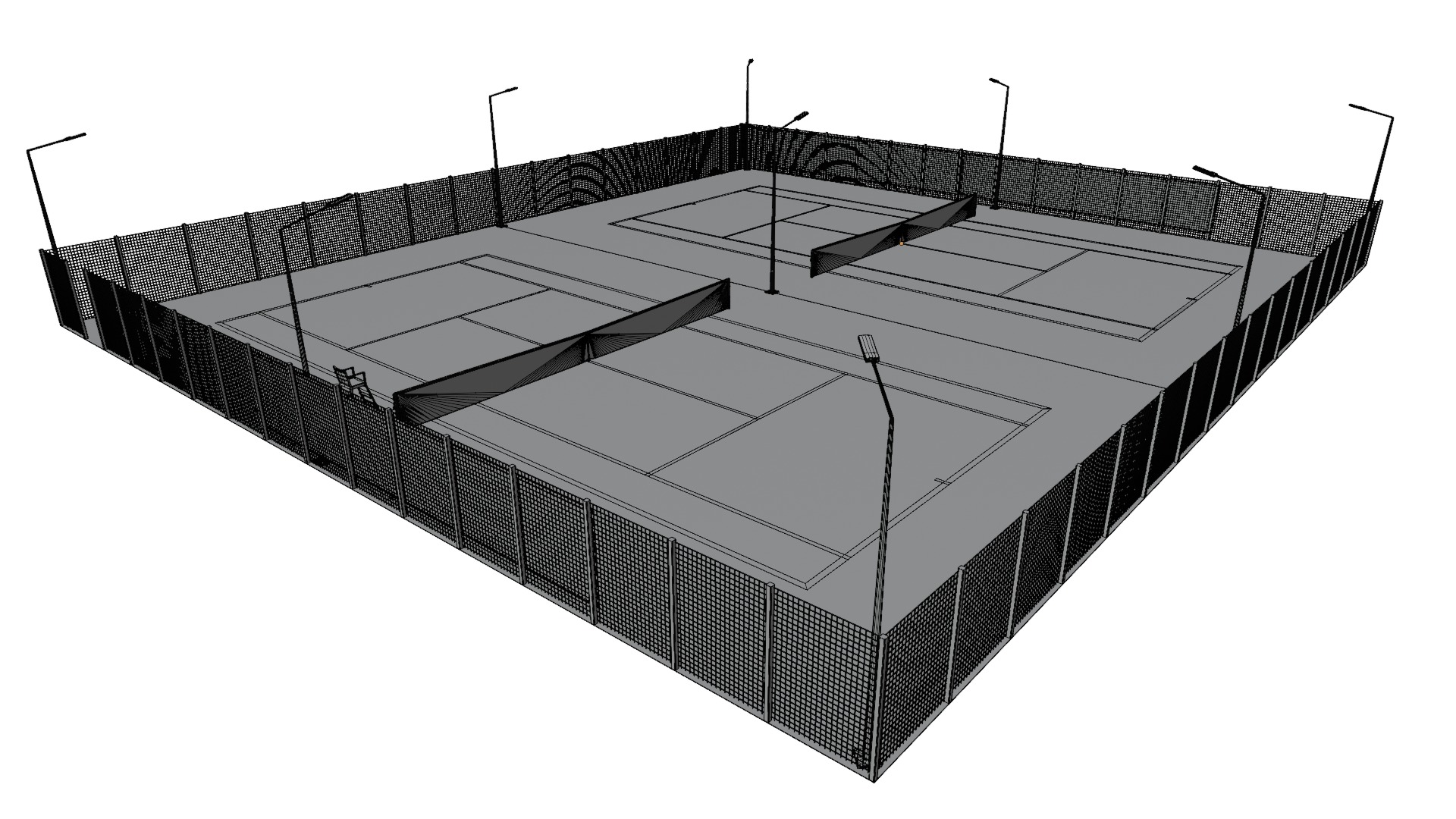 Tennis Court 3D model_13