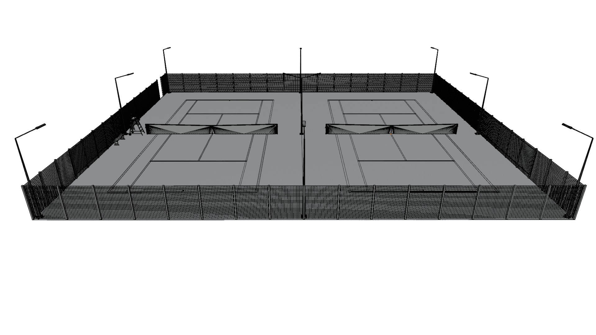 Tennis Court 3D model_12