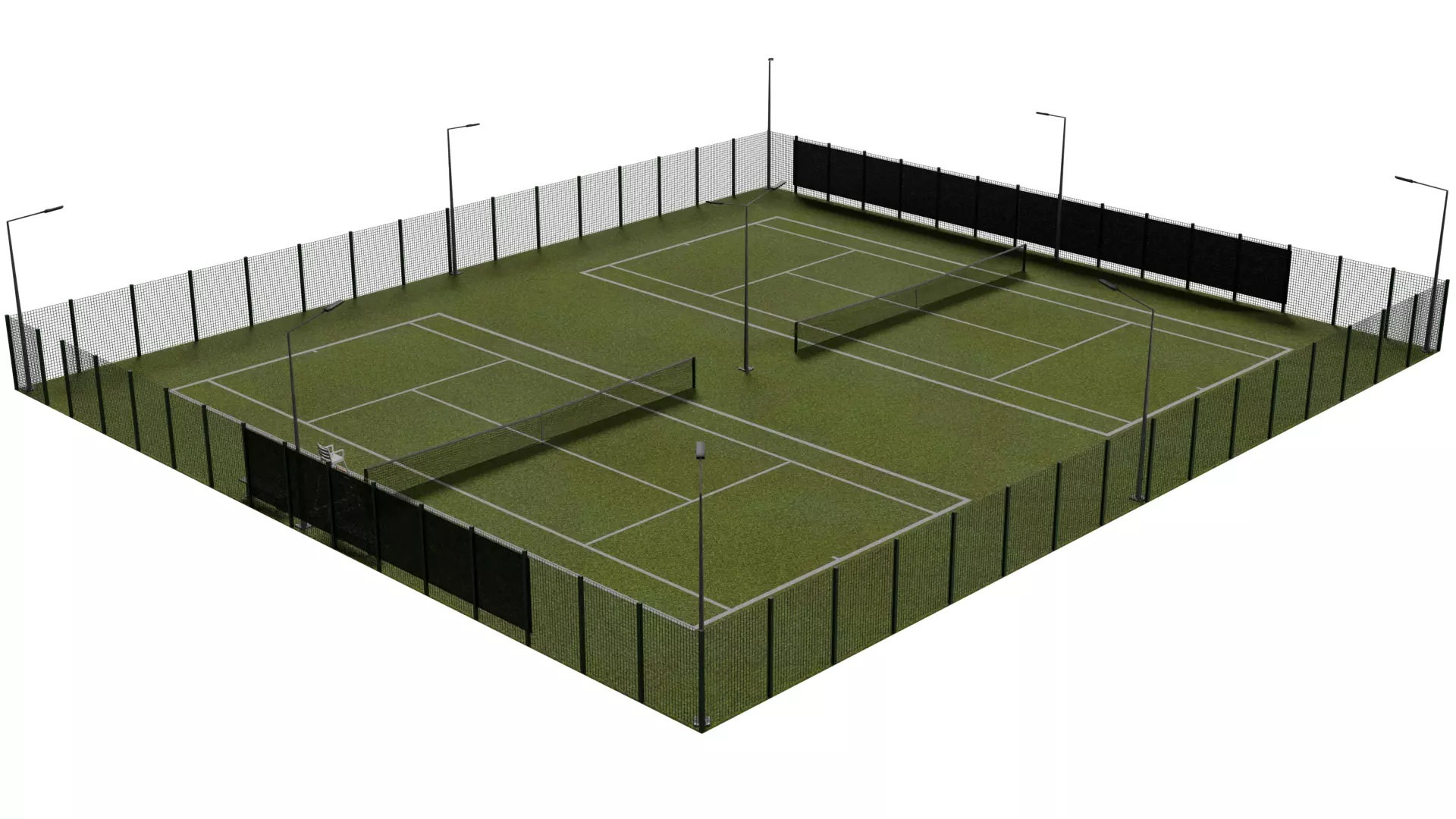 Tennis Court 3D model_0
