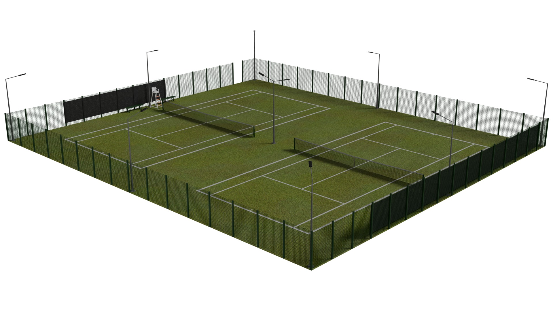 Tennis Court 3D model_2