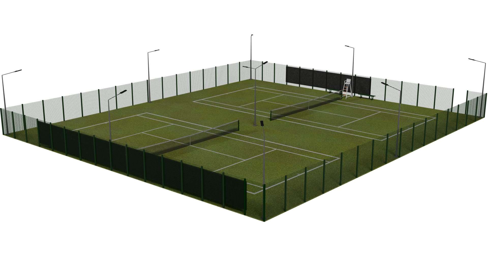 Tennis Court 3D model_4