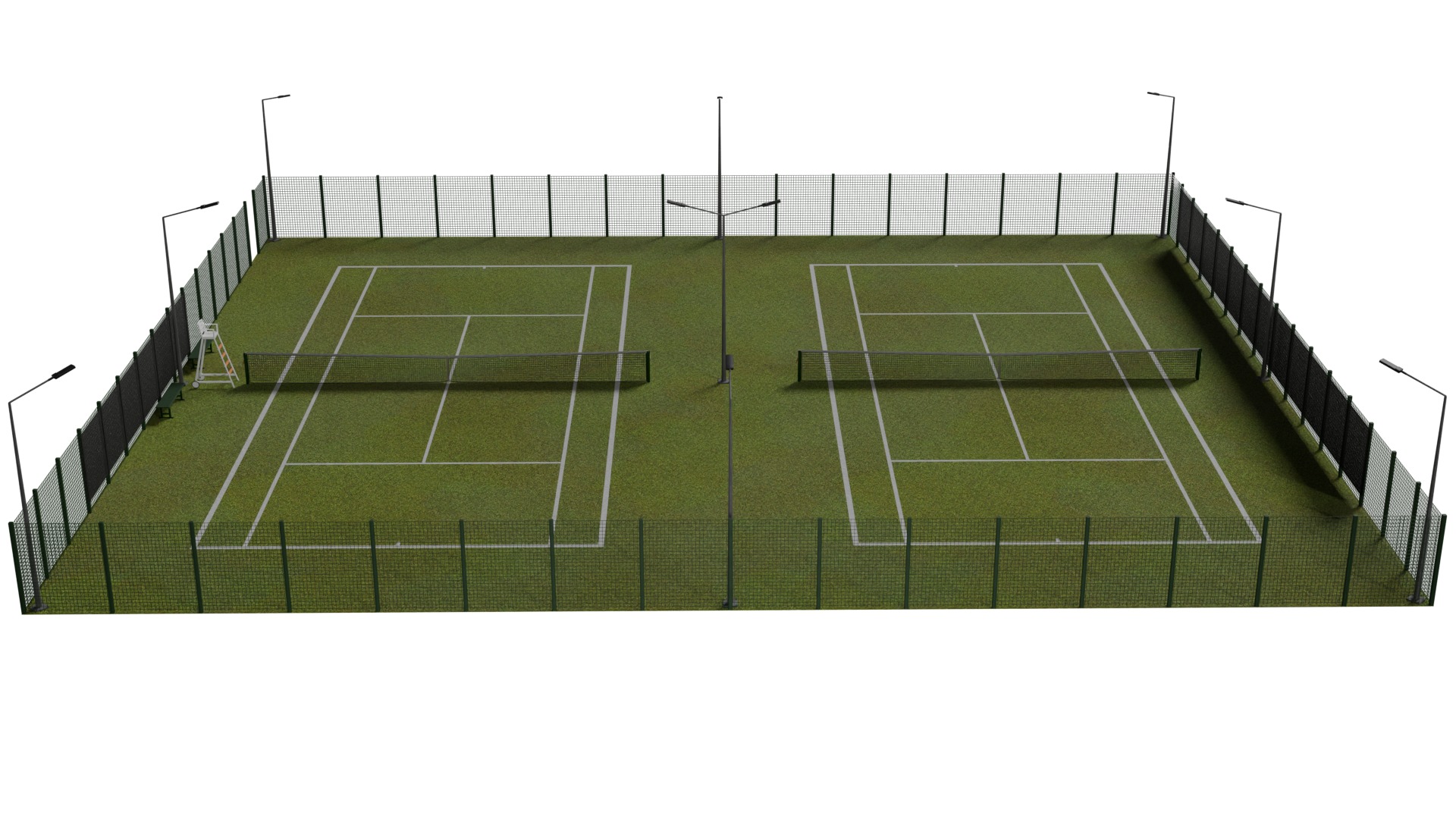 Tennis Court 3D model_1