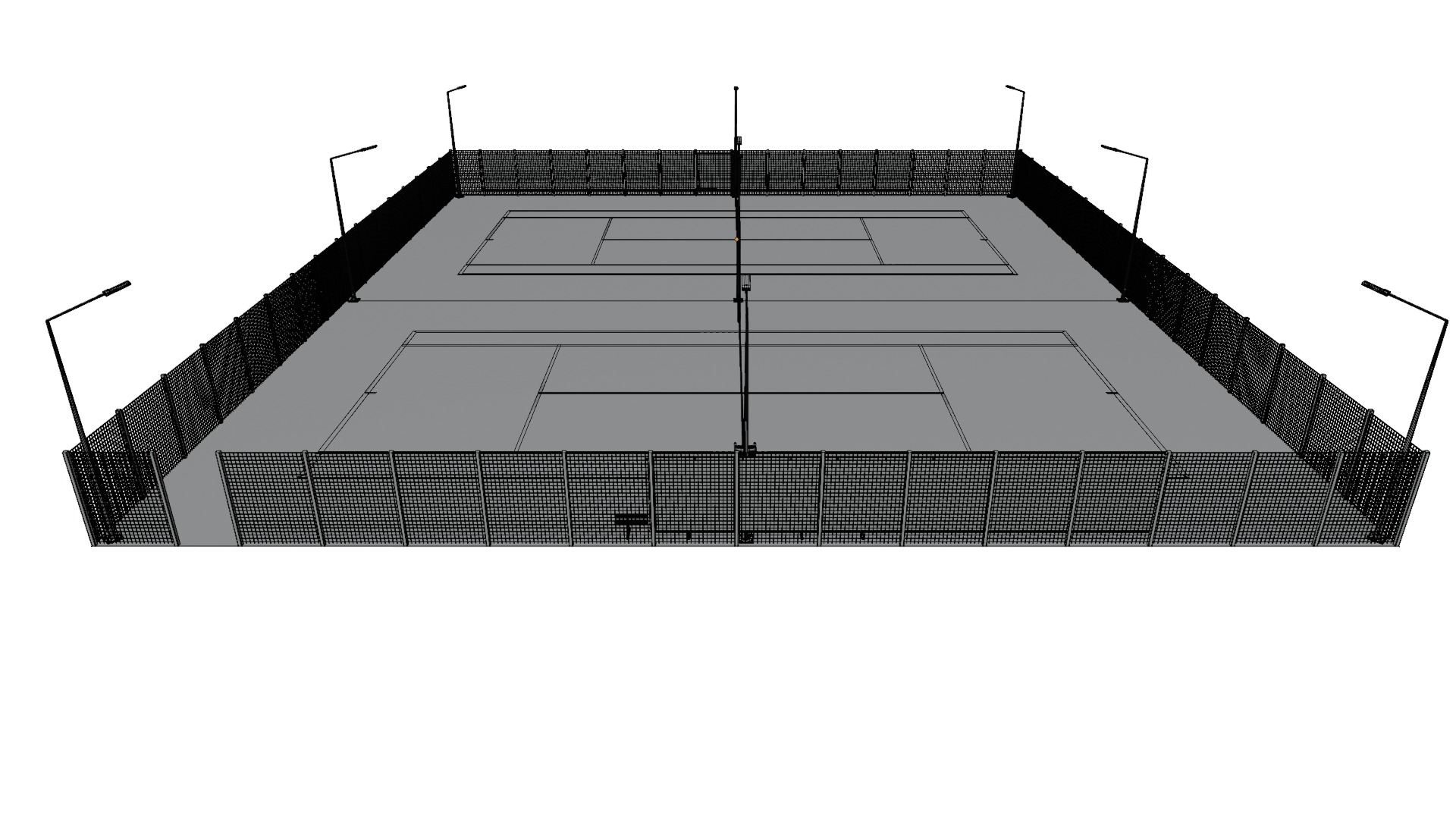 Tennis Court 3D model_14