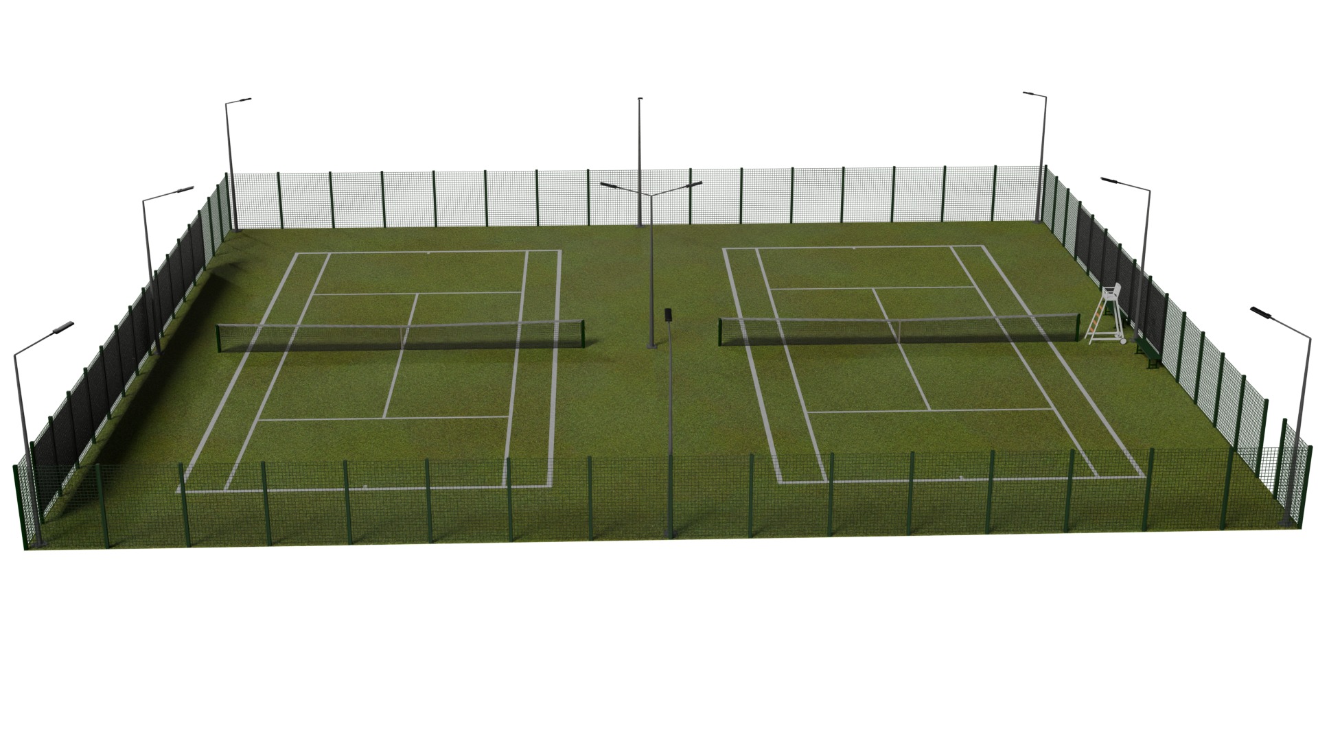 Tennis Court 3D model_5