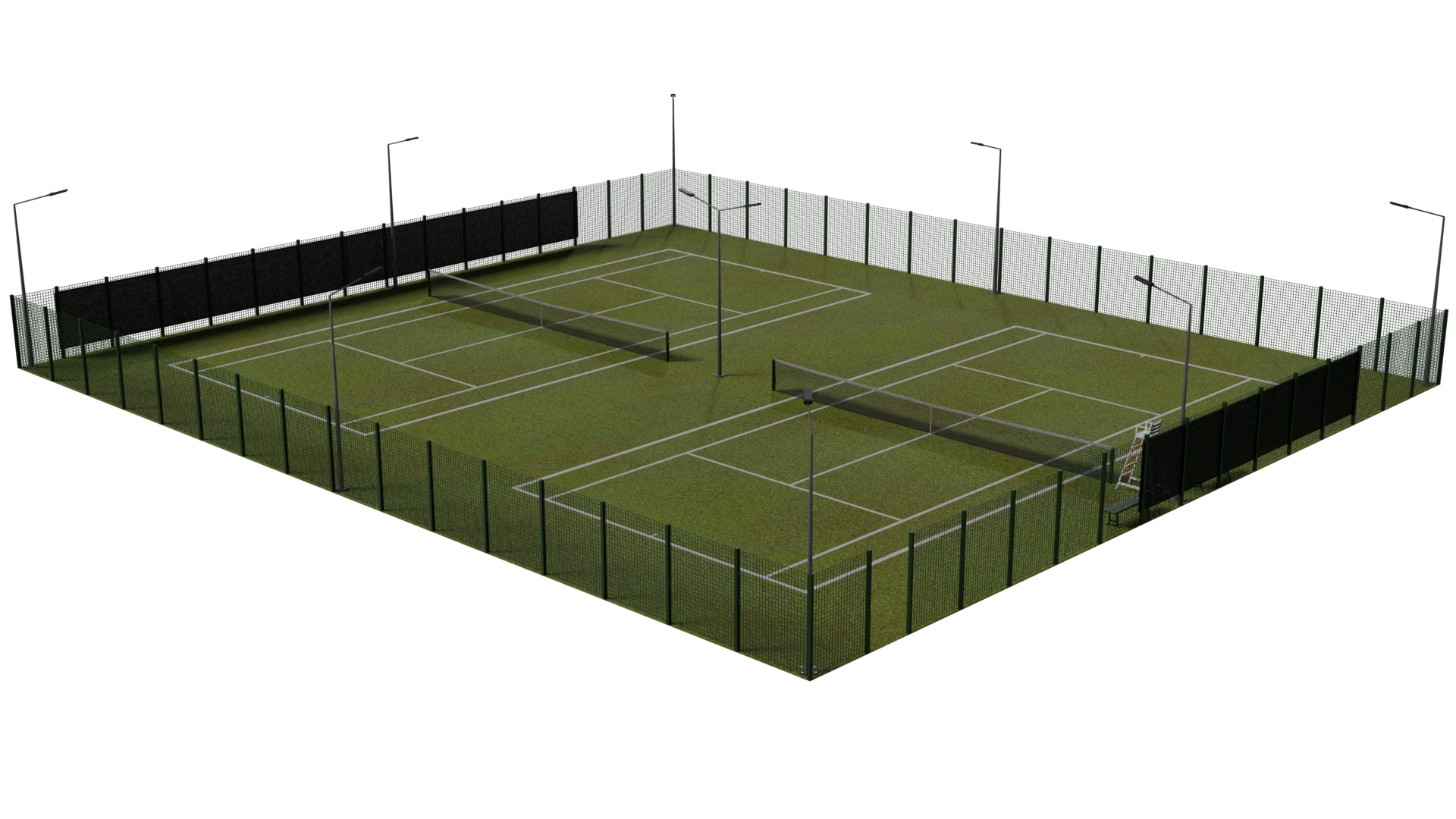 Tennis Court 3D model_6