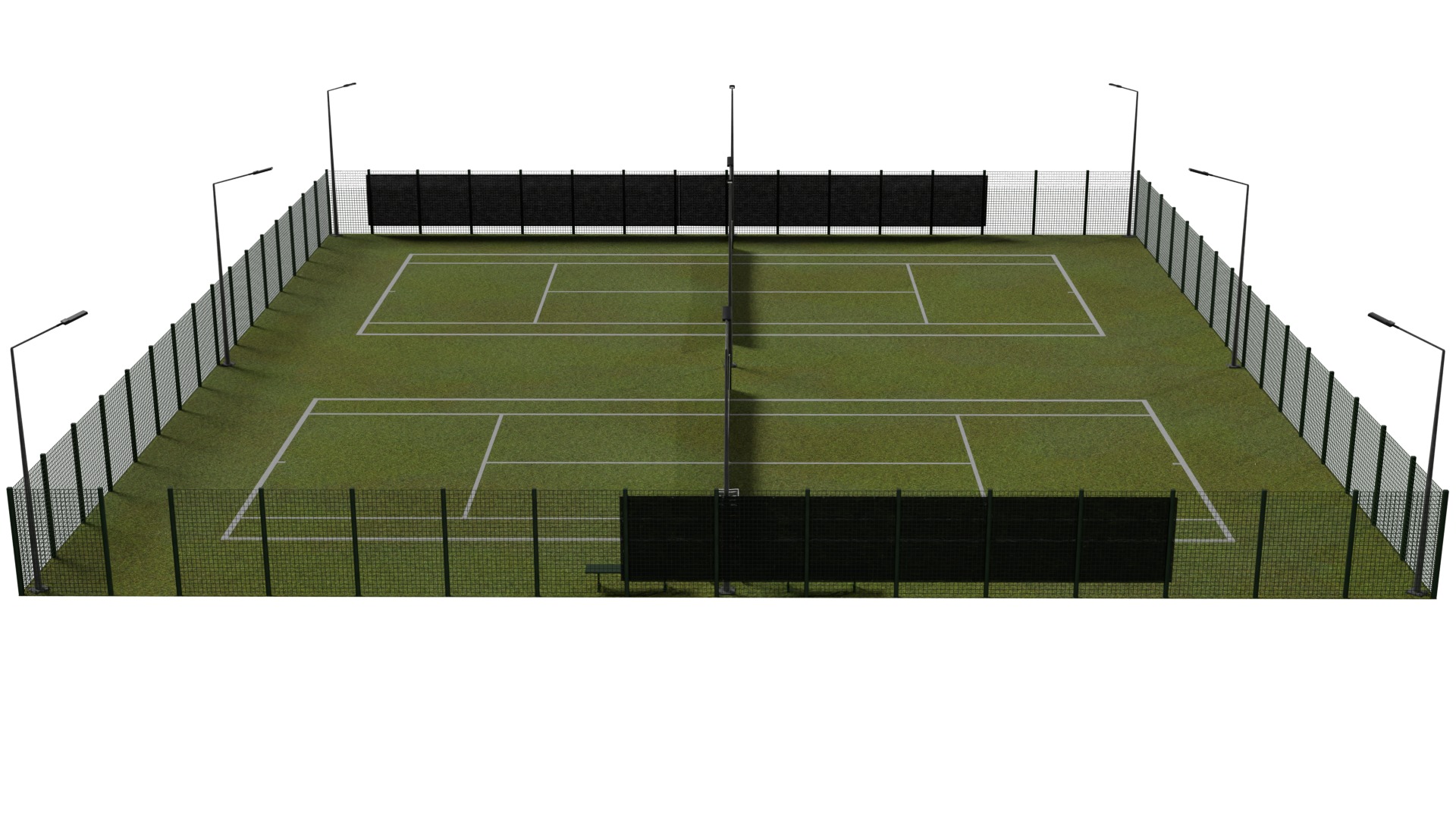 Tennis Court 3D model_7