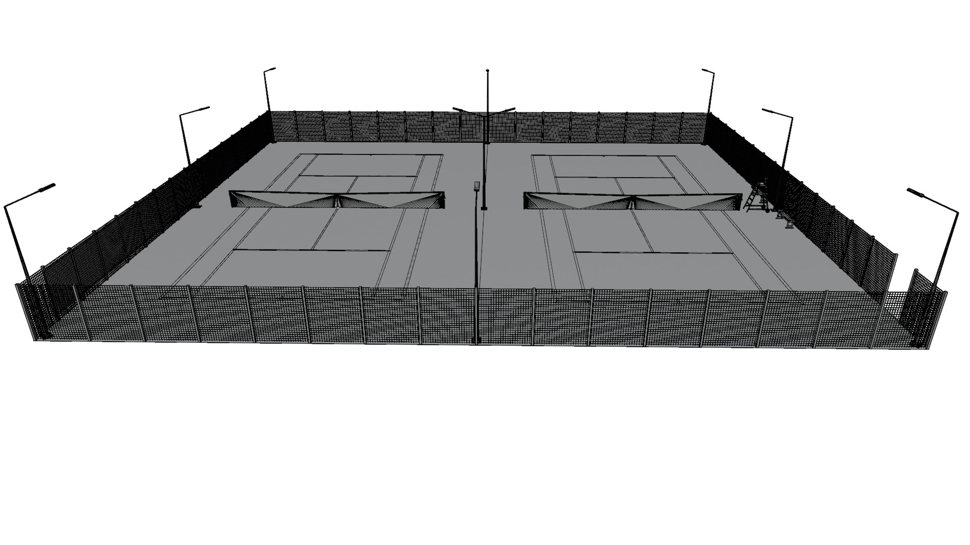 Tennis Court 3D model_15