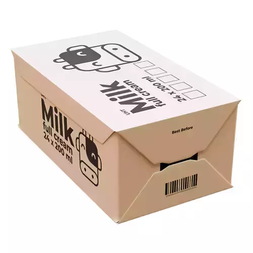 24 x 200 ml Milk Carton Package